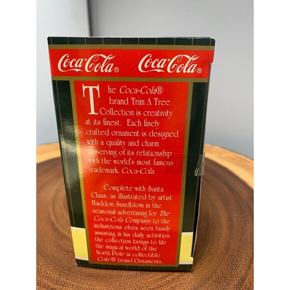 Coca-Cola Trim A Tree Collection 1998 Santa Ornament with Child & Bear - Picture 2 of 7